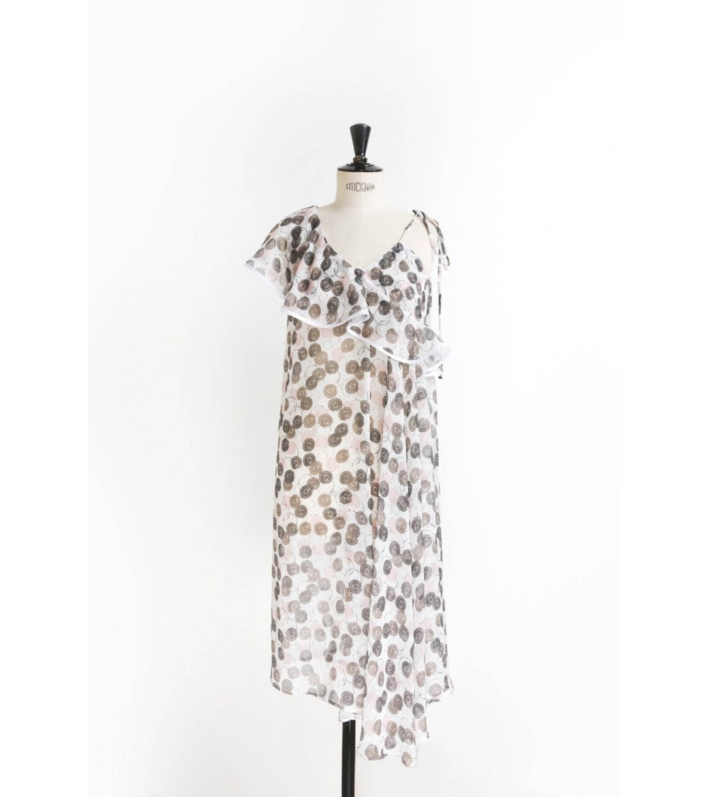 Top/robe à volant en asymétrie