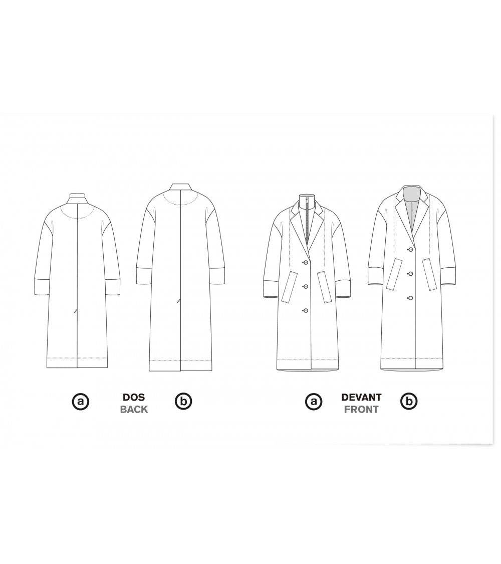 le 809a et b - Manteau gilet intégré