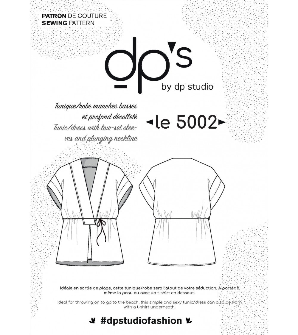 Tunique/robe manches basses et profond décolleté