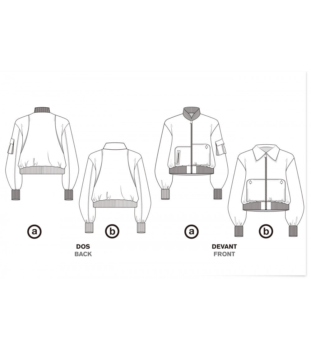 Le 203 - Bomber jacket with asymmetric pockets