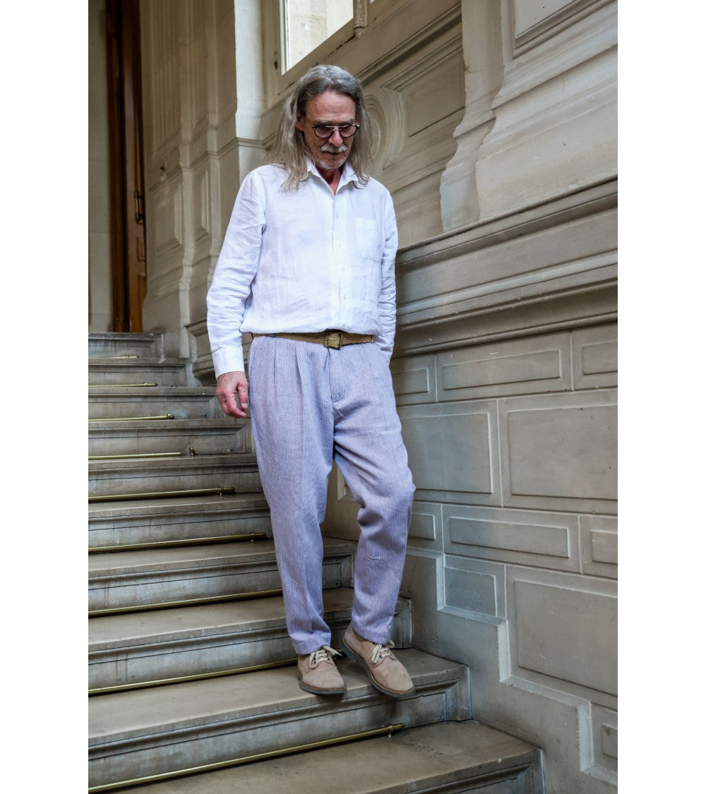 Le 1301 Pantalon droit de ville à plis couchés