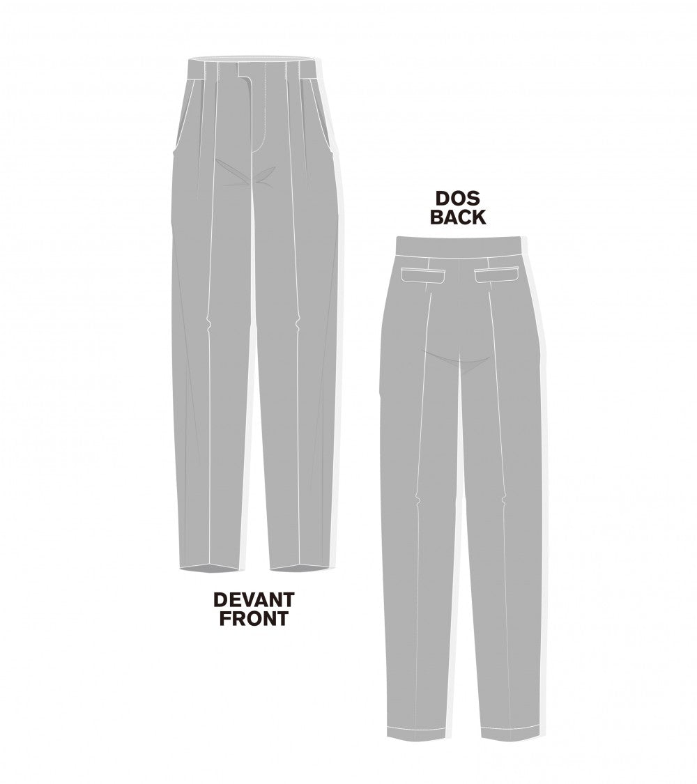 Le 1300 Pantalon ample à plis couchés