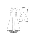 Robe bustier à godets