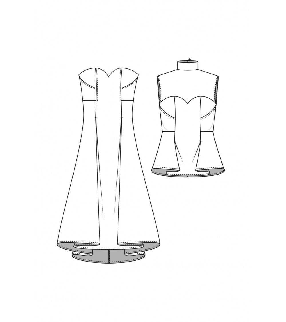 Robe bustier à godets