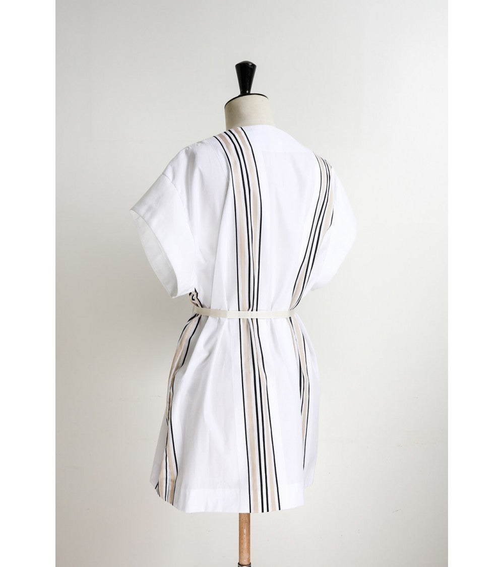 Tunique/robe manches basses et profond décolleté