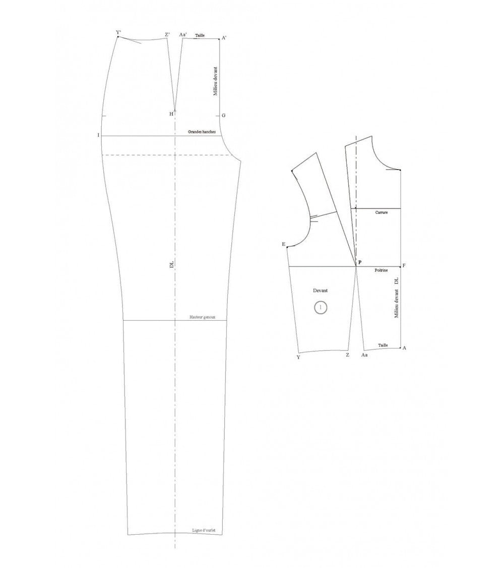 Combinaison pantalon coupée à la taille