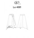 Jupe portefeuille asymétrique évasée et ceinturée