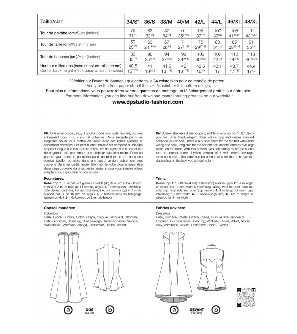 Robe bustier à godets