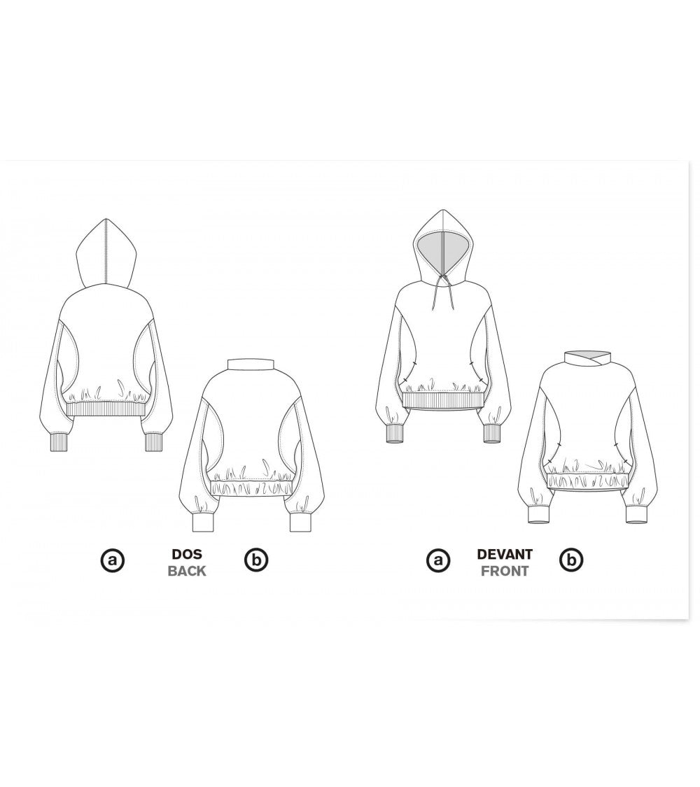 Le 001a et b - Sweat à capuche
