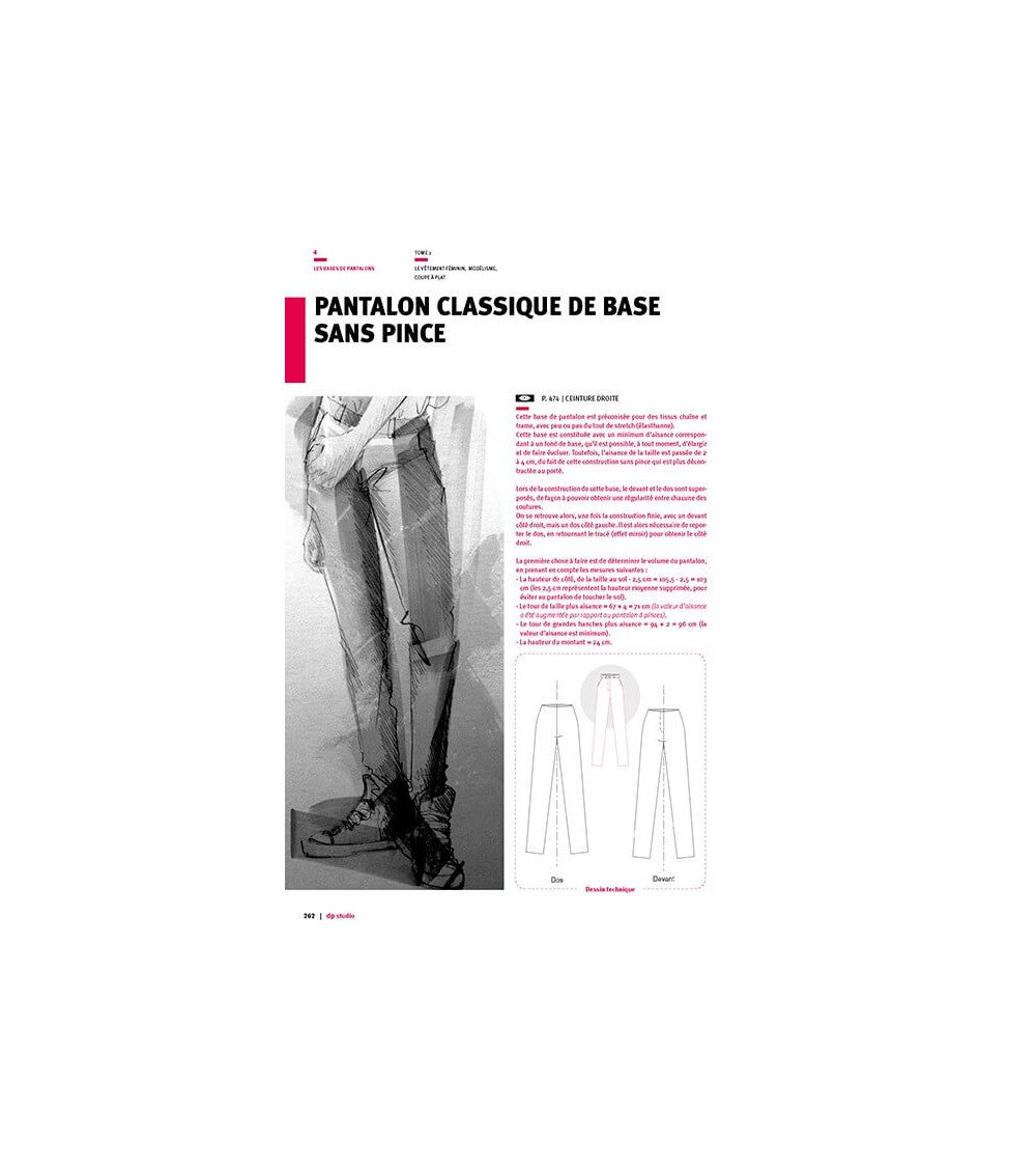Pantalon classique de base sans pince