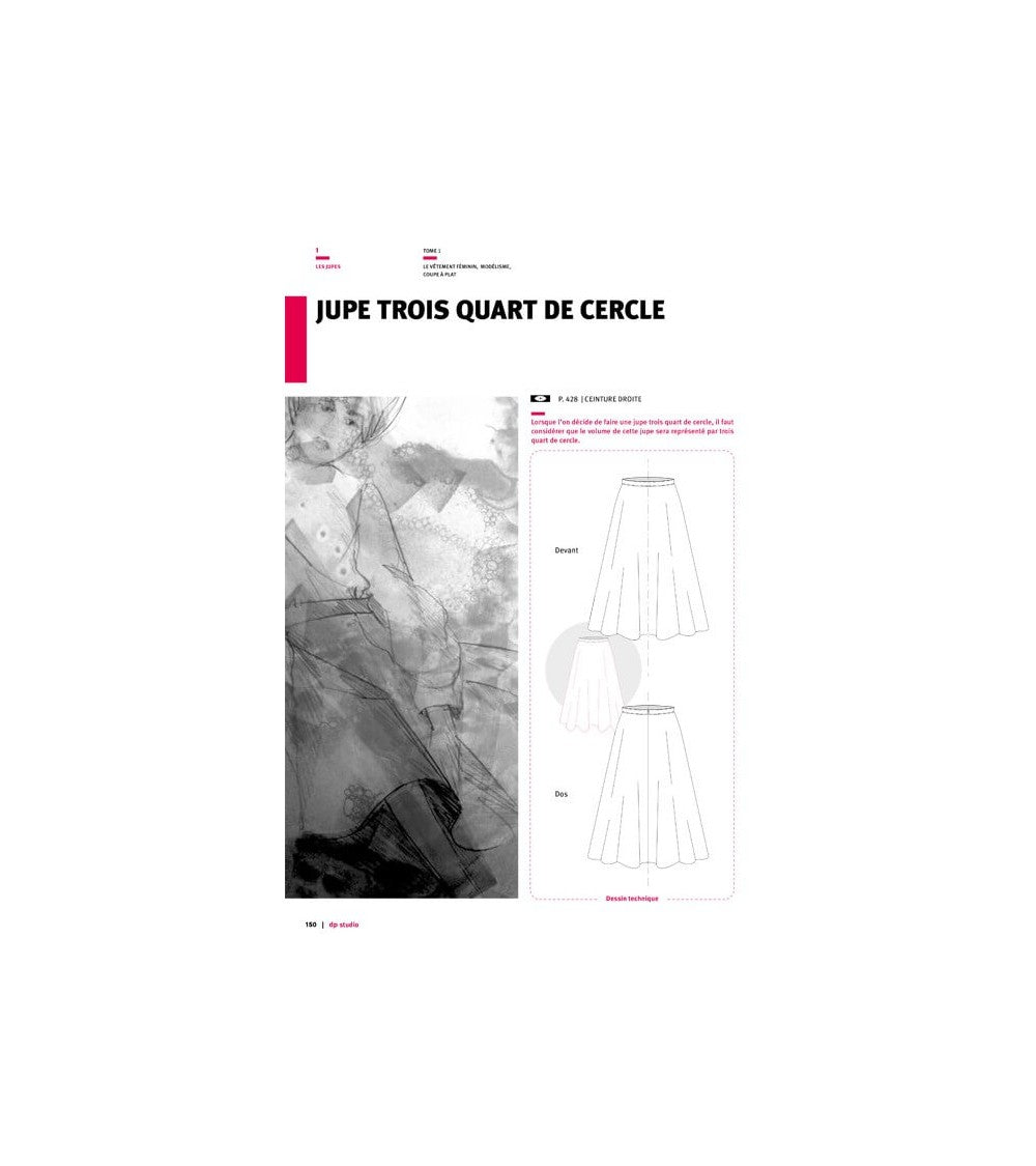 Jupe trois quart de cercle