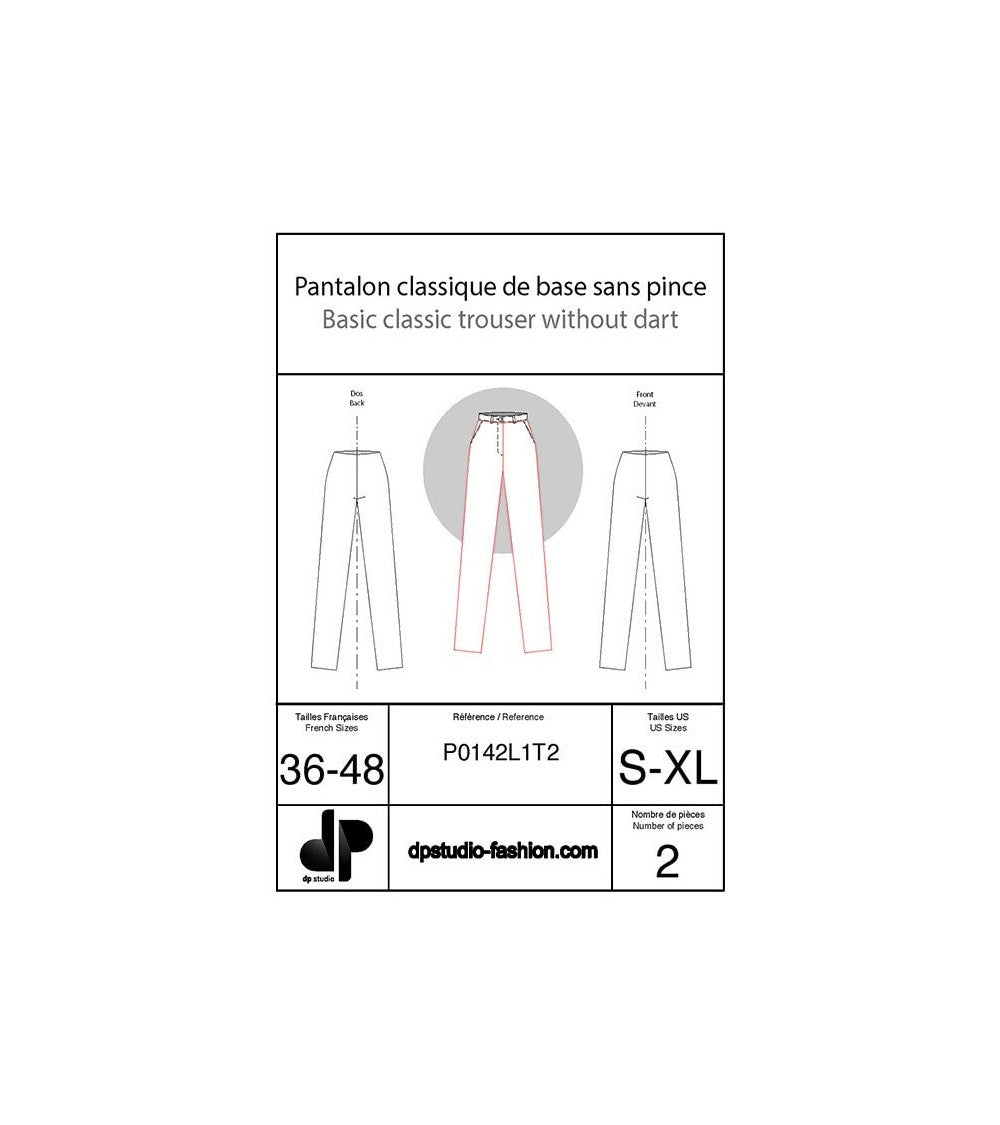 Pantalon classique de base, sans pince ( plus sportwear )