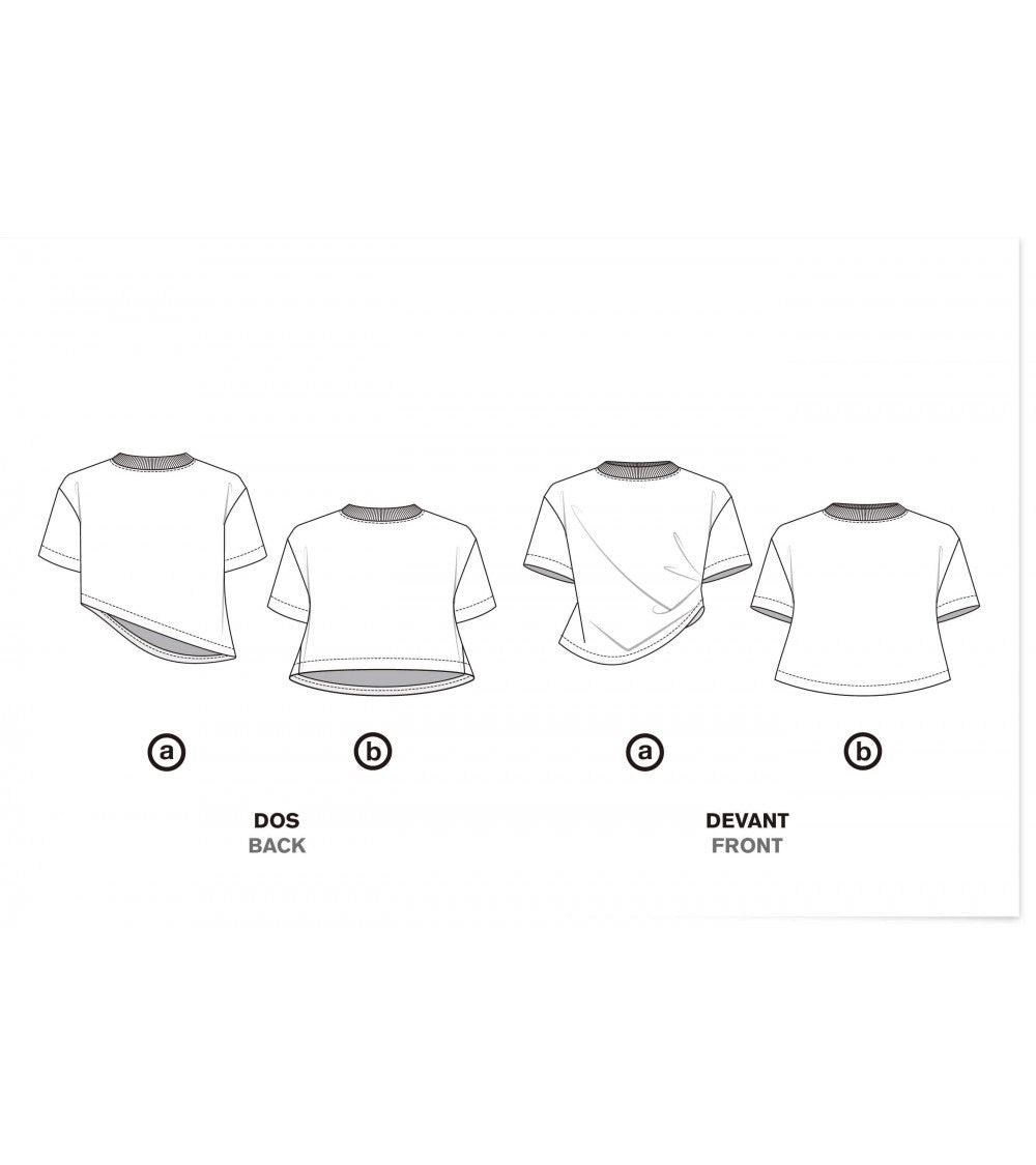 Top à plis, asymétrique