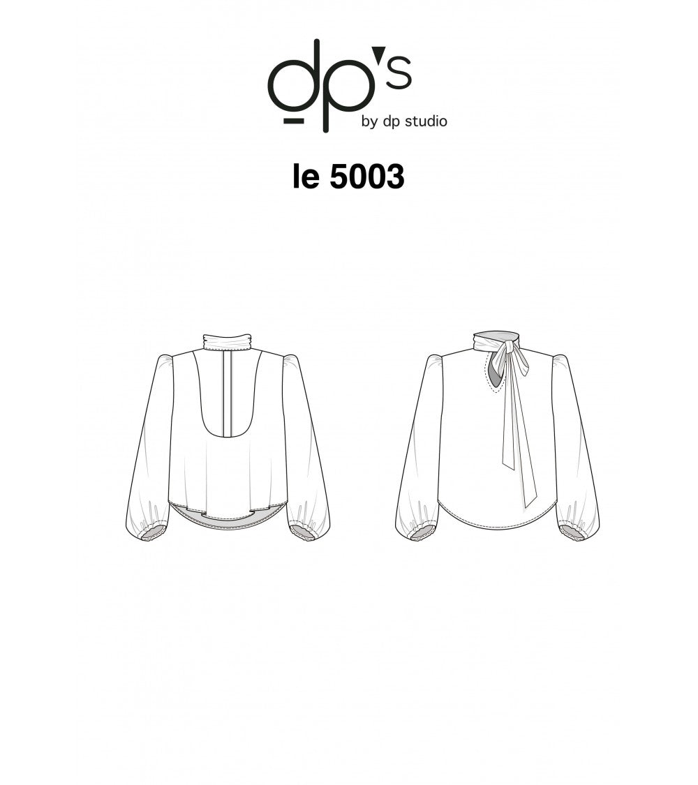 Chemisier à plastron et col noué