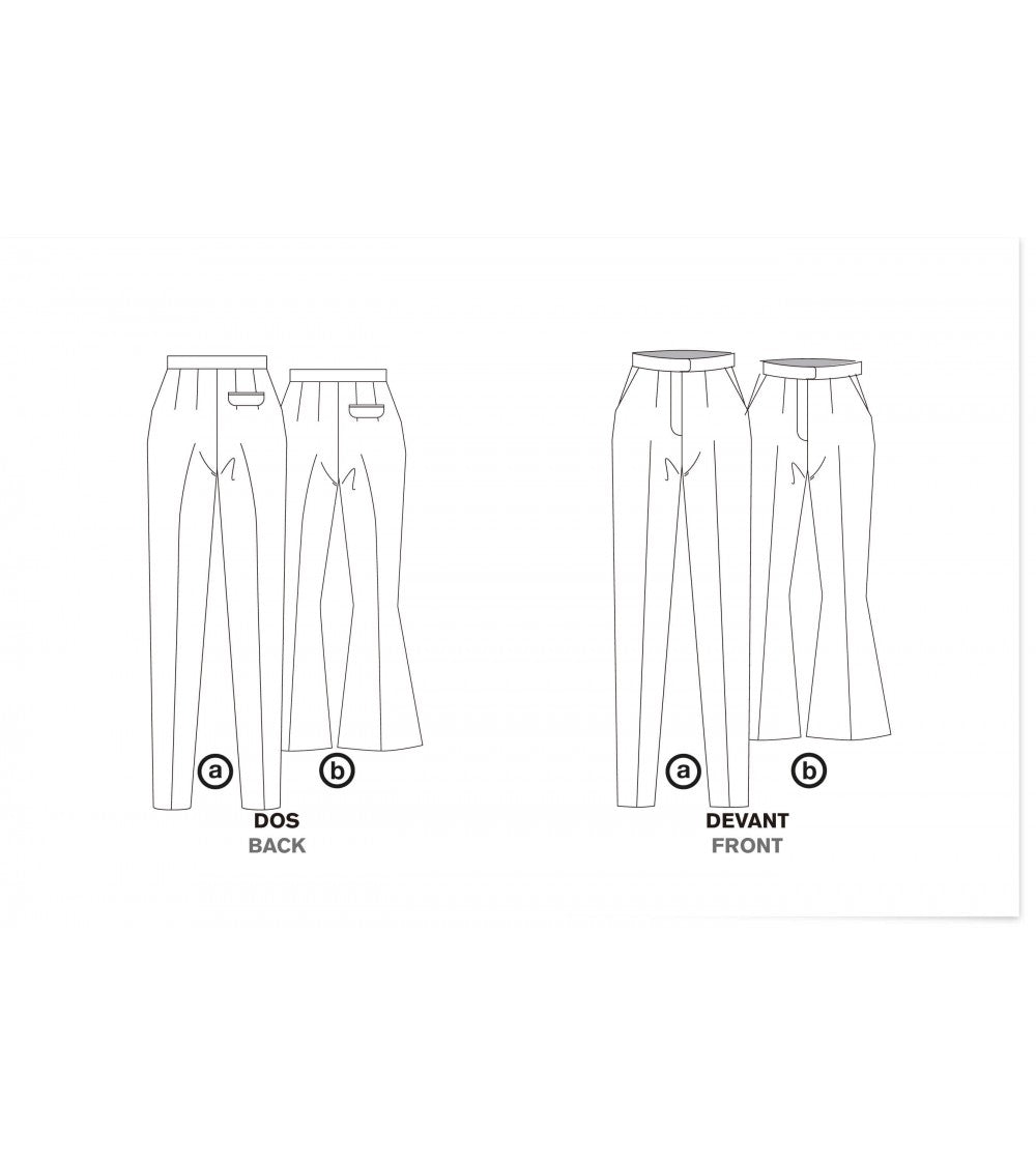 Pantalon classique cigarette + flare