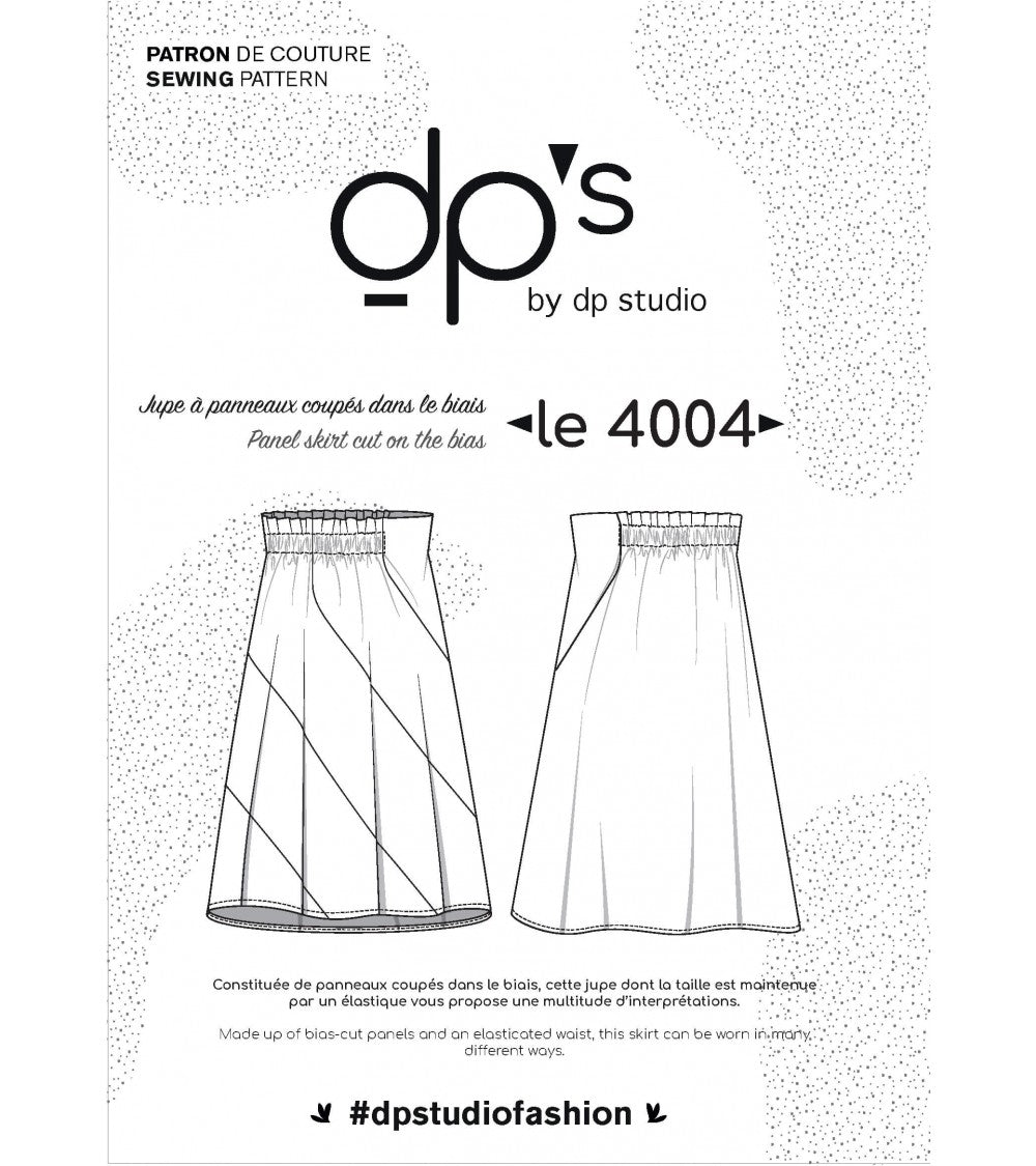 Jupe à panneaux coupés dans le biais