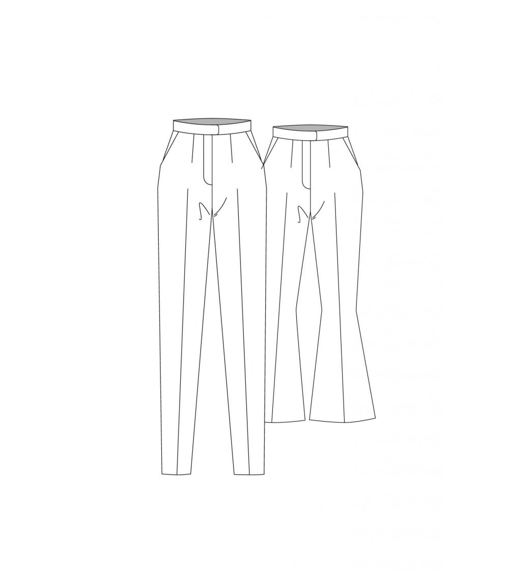Pantalon classique cigarette + flare