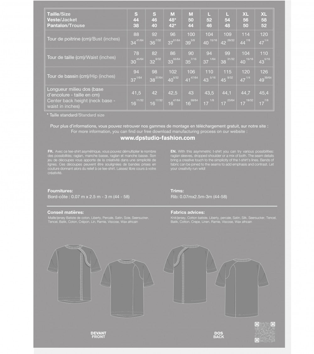 Le 1400 Tee-shirt à découpes asymétriques