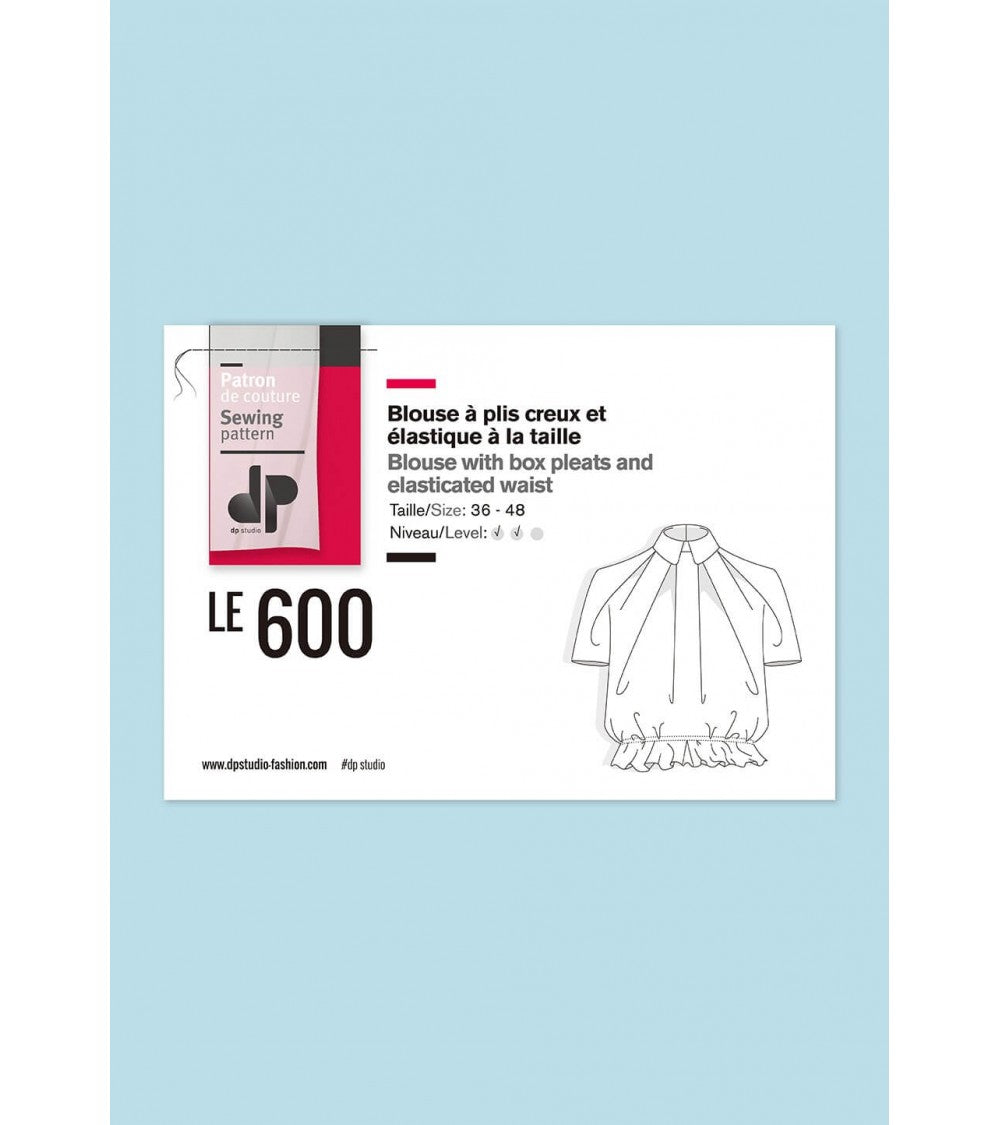 Blouse à plis creux et élastique à la taille