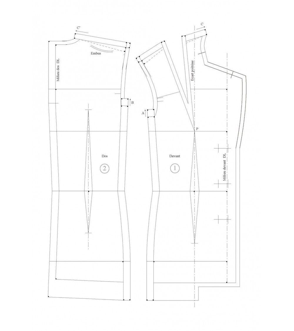Couturage pour la doublure de la veste tailleur de base trois morceaux (luxe)