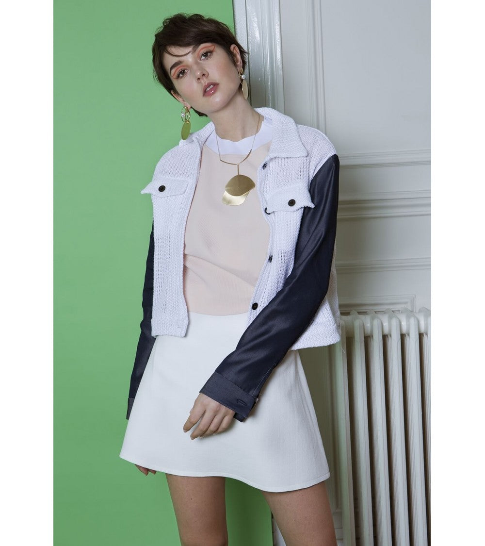 Top à plis, asymétrique