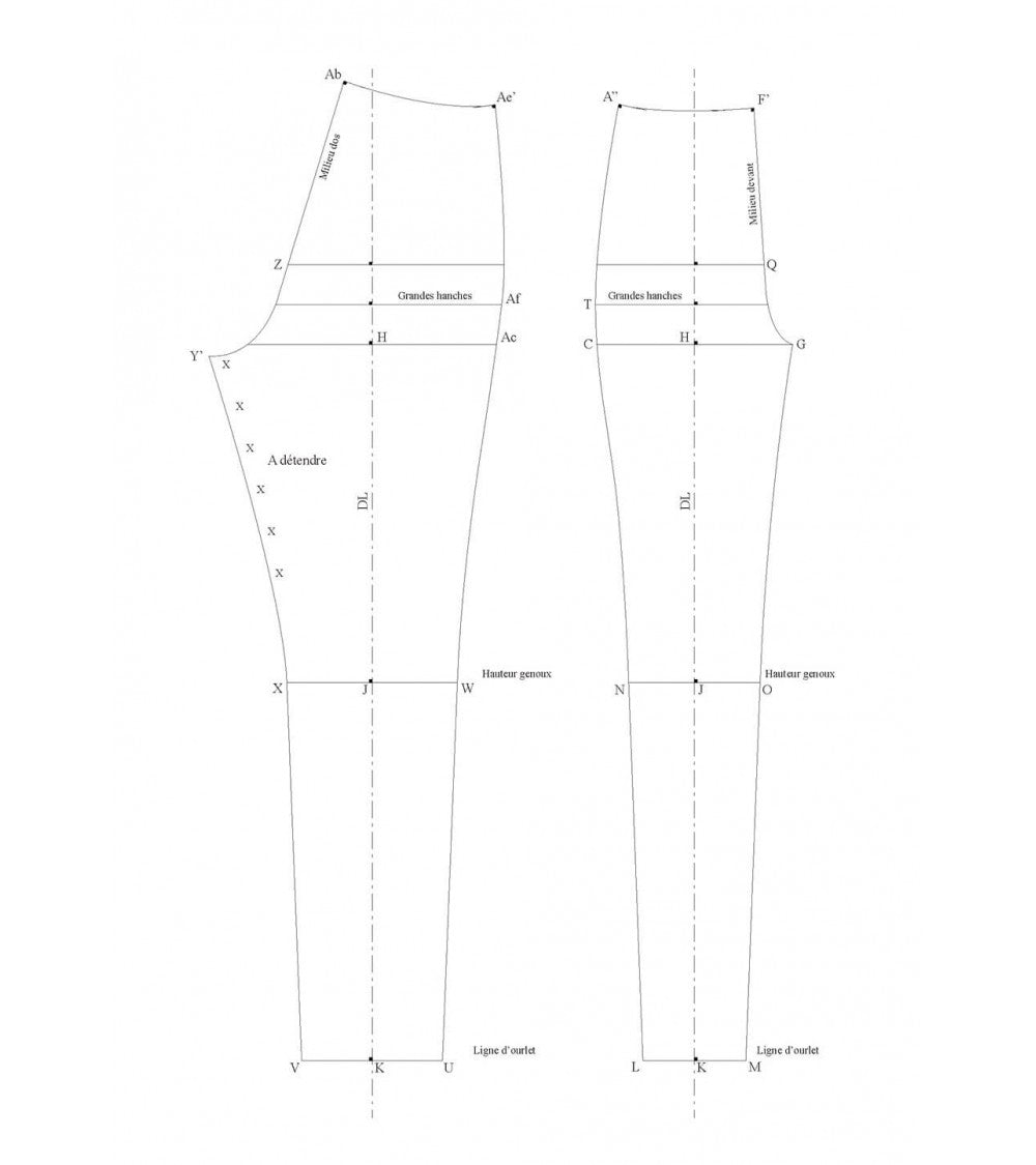 Pantalon cigarette de base à la taille (slim)