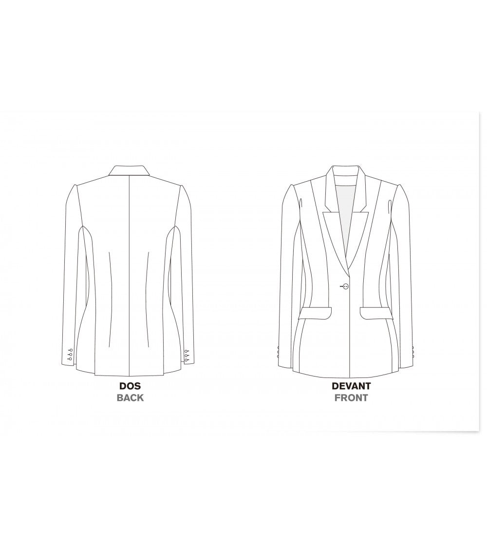 Le 100 - Veste tailleur, un bouton