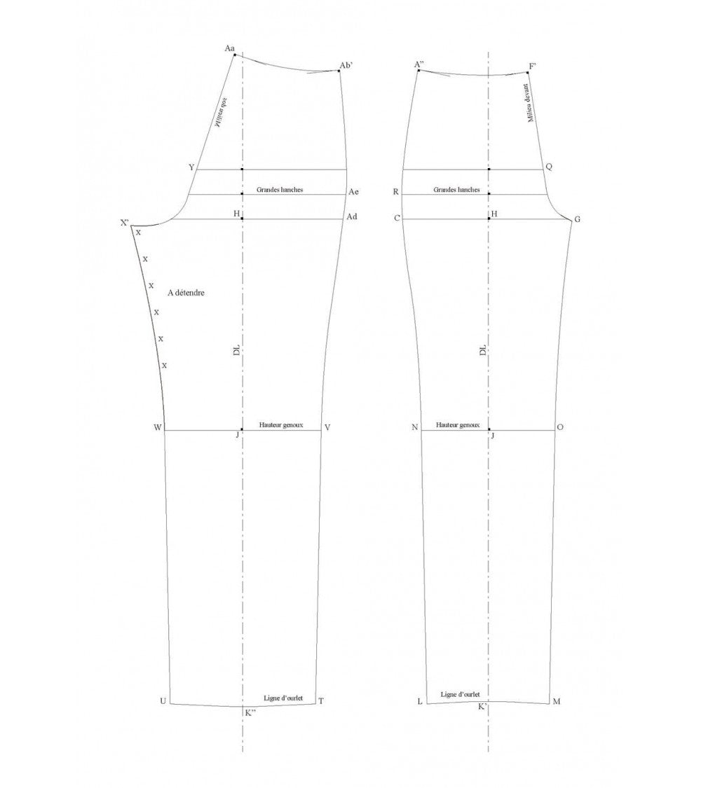 Pantalon classique de base sans pince