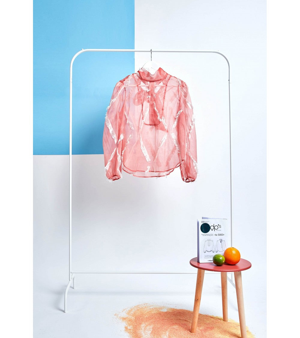 Chemisier à plastron et col noué