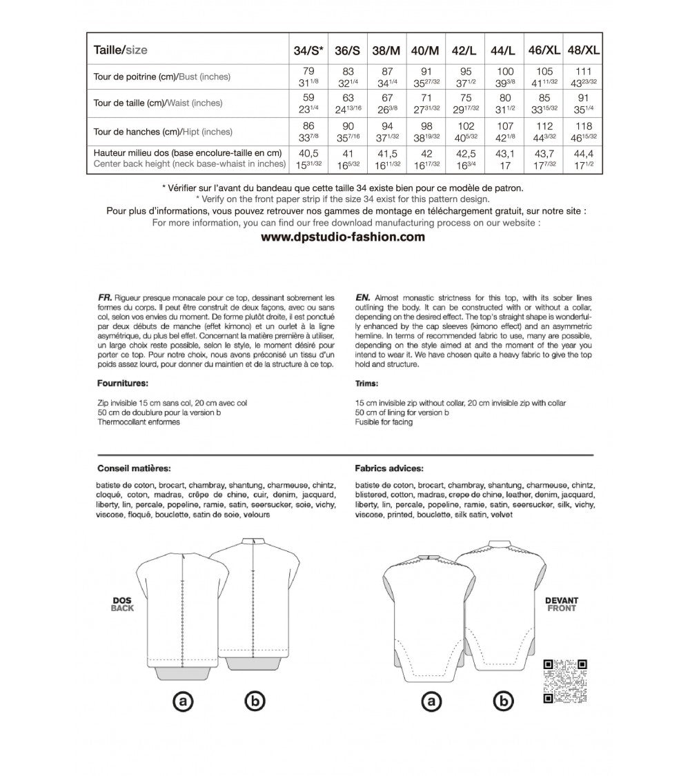 Top manche kimono, courte