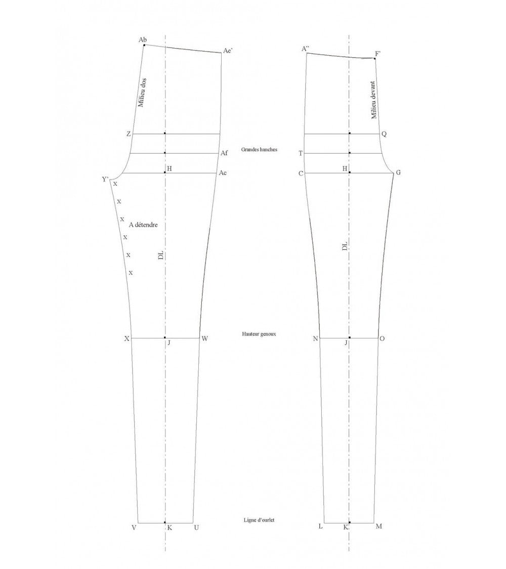 Caleçon de base à la taille (legging ou skinny)