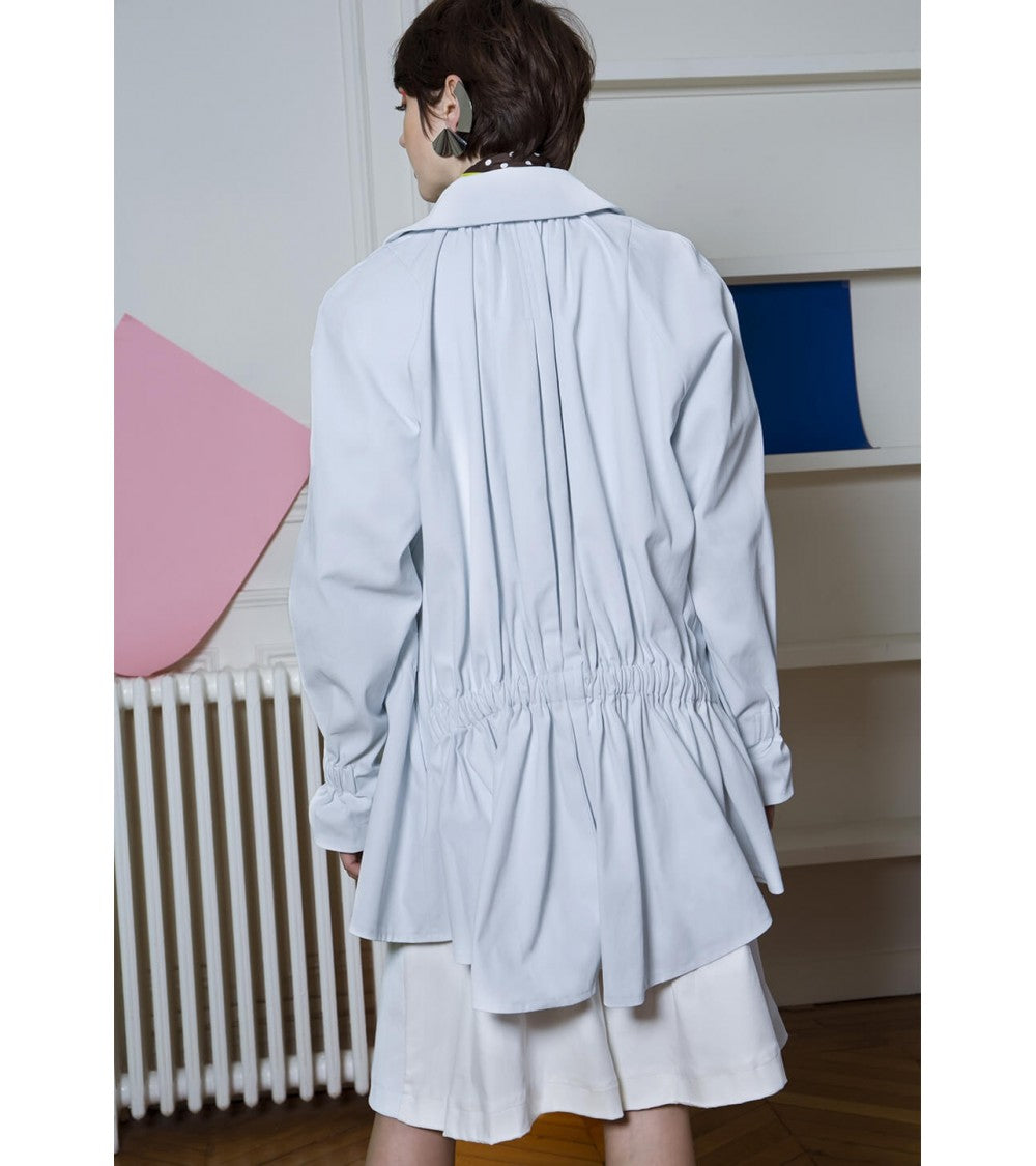 Parka manches effet raglan, ceinturée