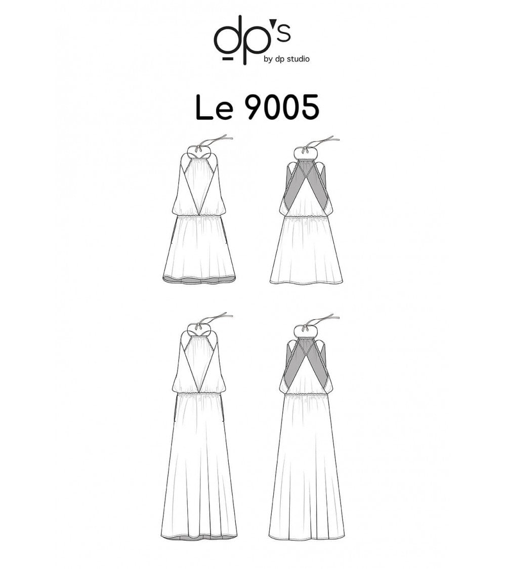 Robe à panneaux, coupée à la taille