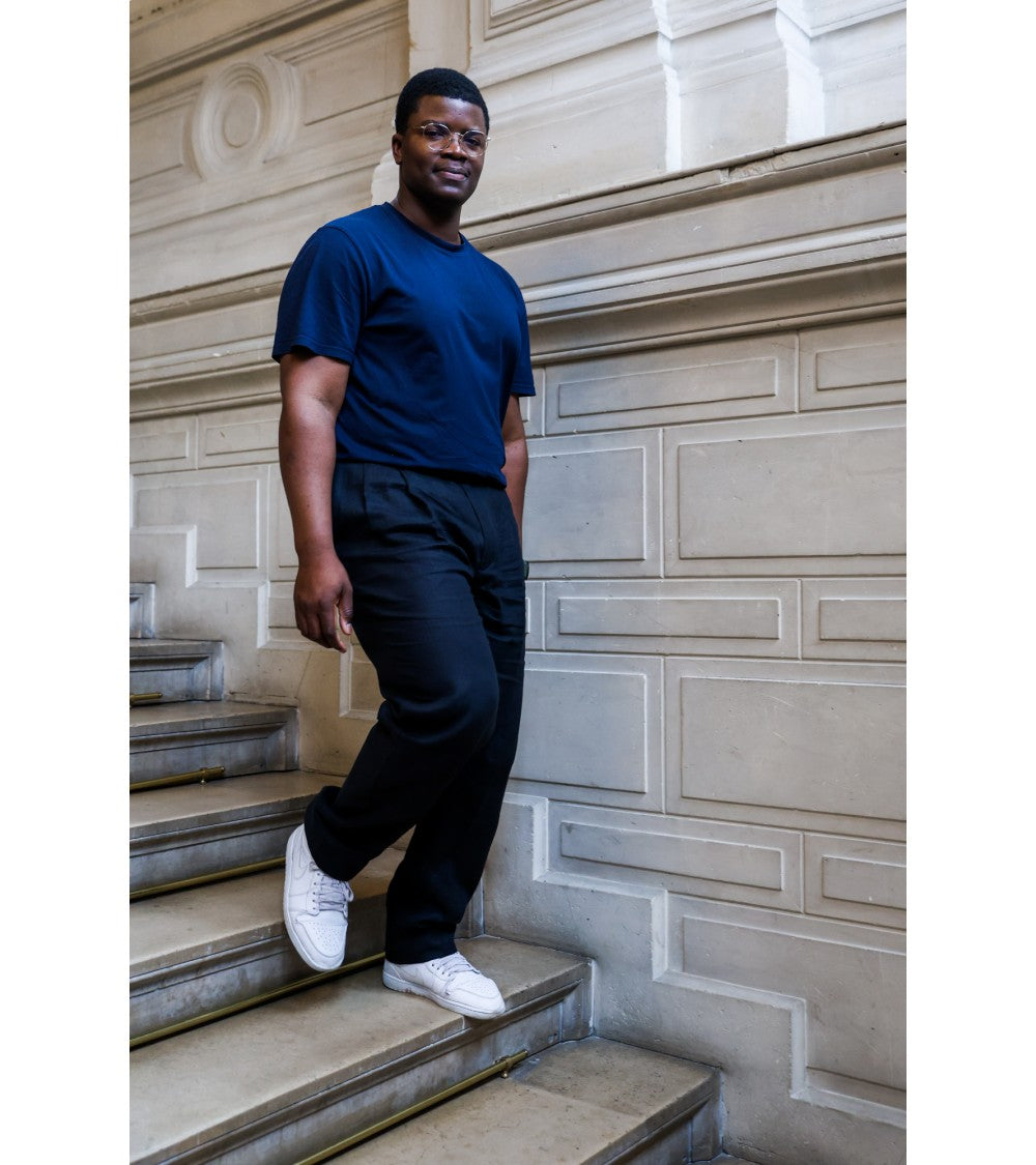 Le 1301 Pantalon droit de ville à plis couchés