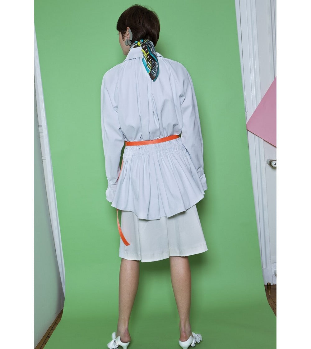 Parka manches effet raglan, ceinturée