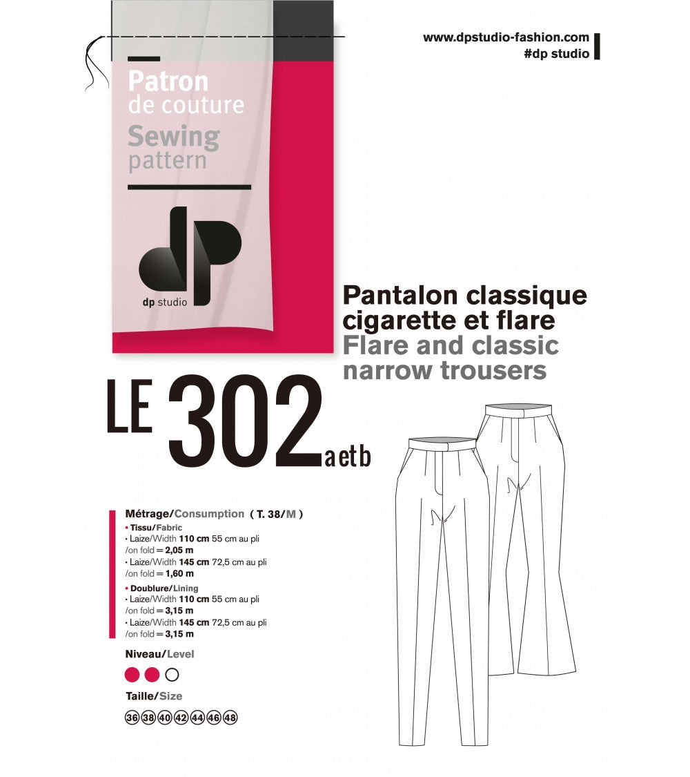 Pantalon classique cigarette + flare