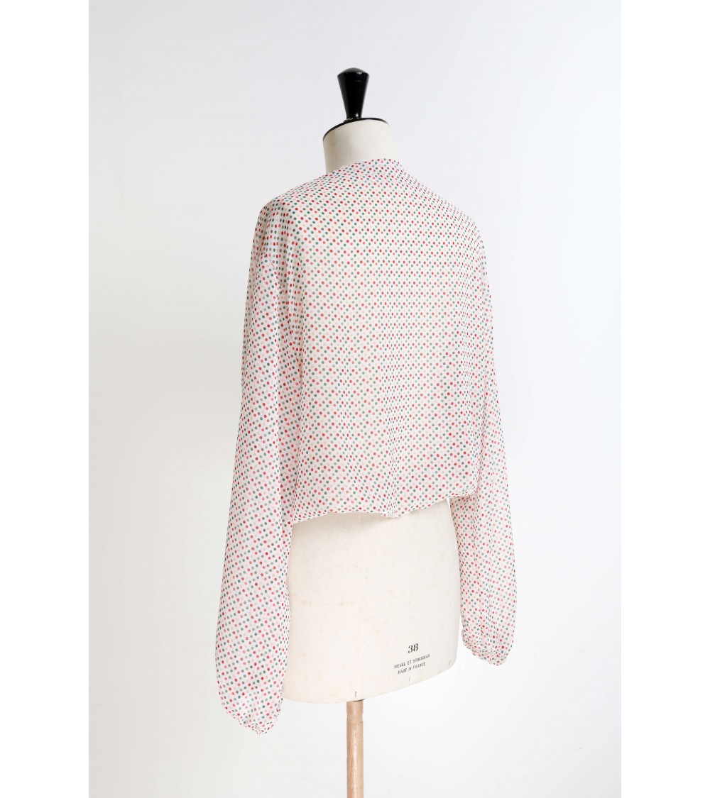 Blouse nouée avec ou sans manche