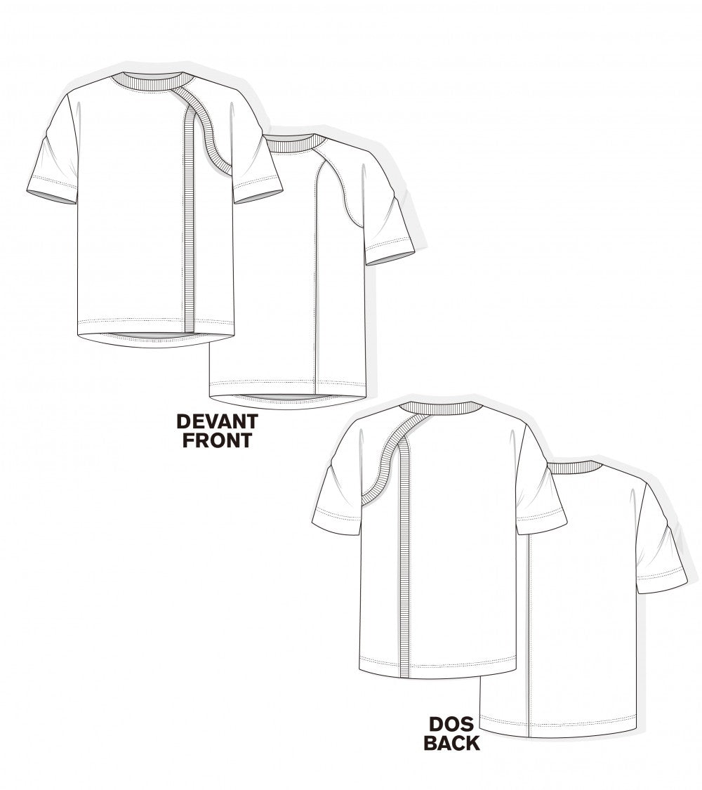 Le 1400 Tee-shirt à découpes asymétriques