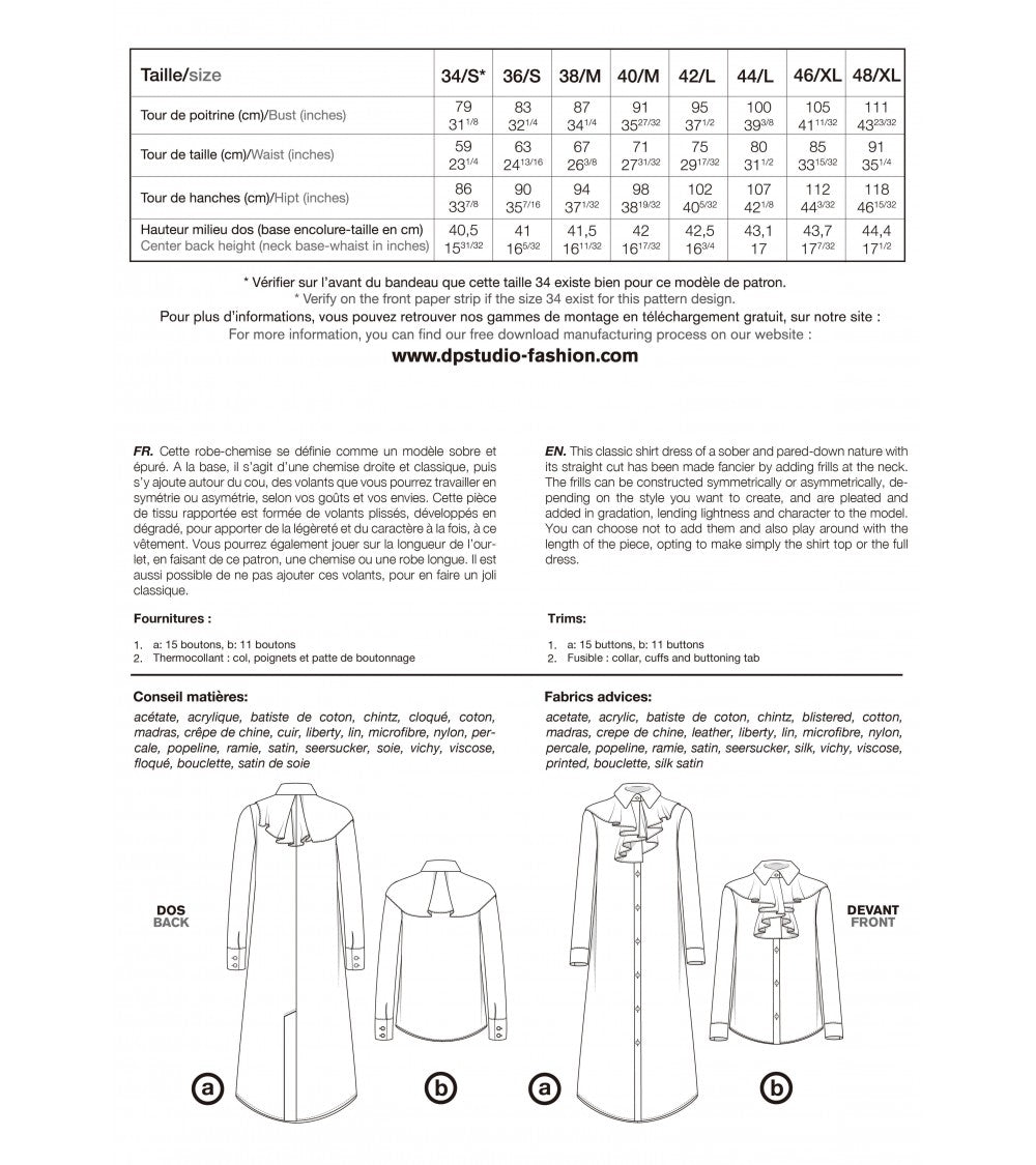 le 915a et b - Chemise-robe