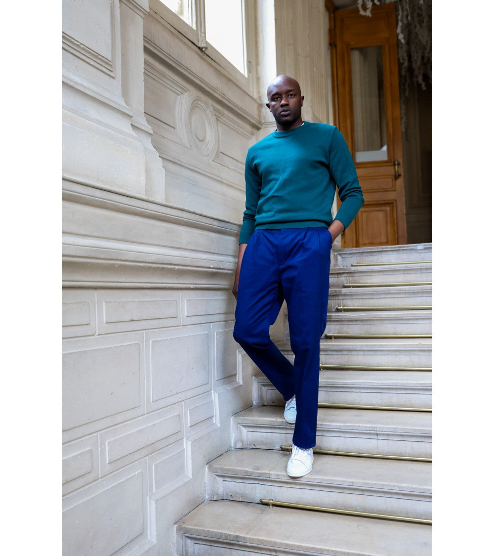 Le 1301 Pantalon droit de ville à plis couchés