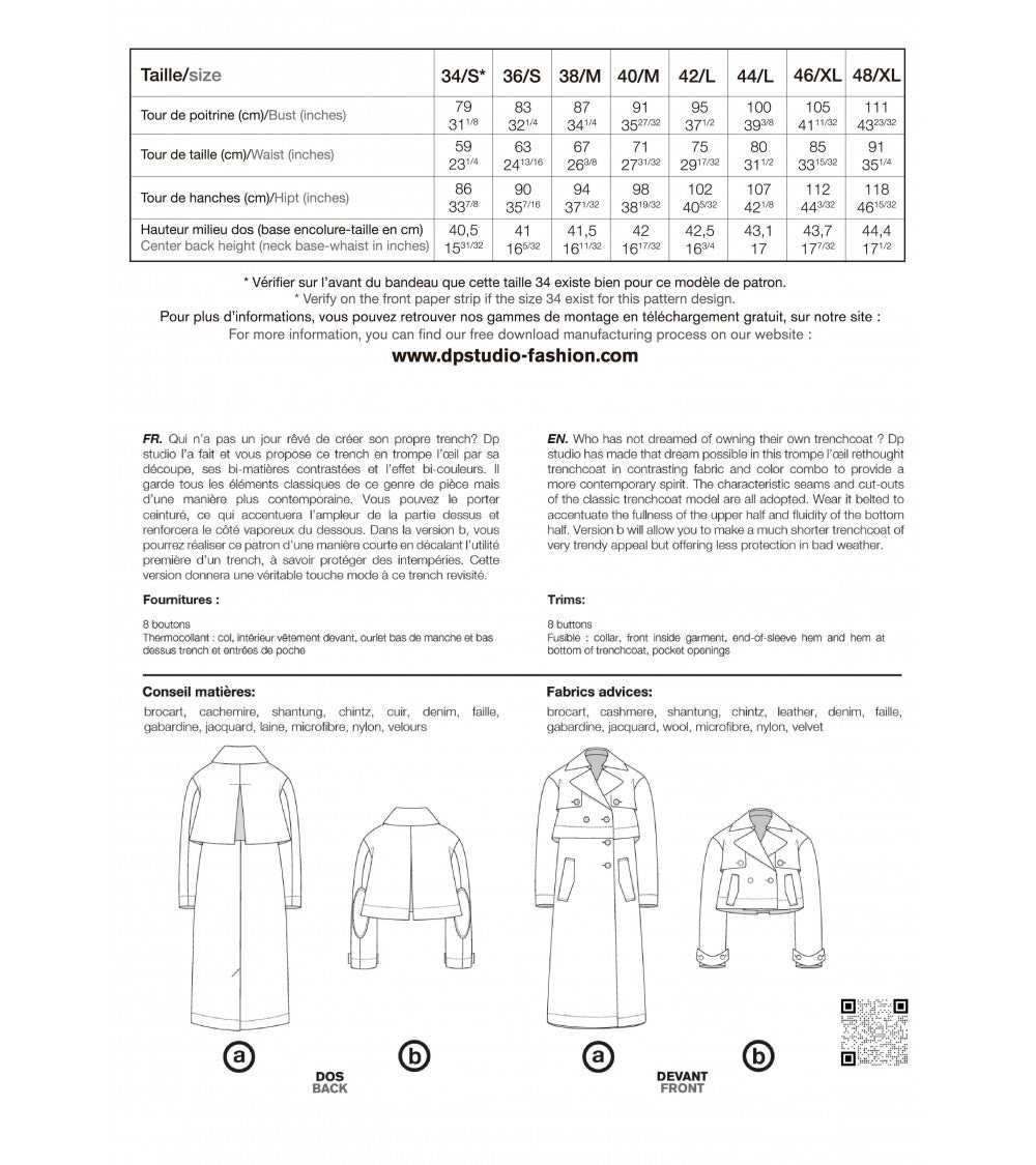 le 702a et b - Trench trompe l’œil