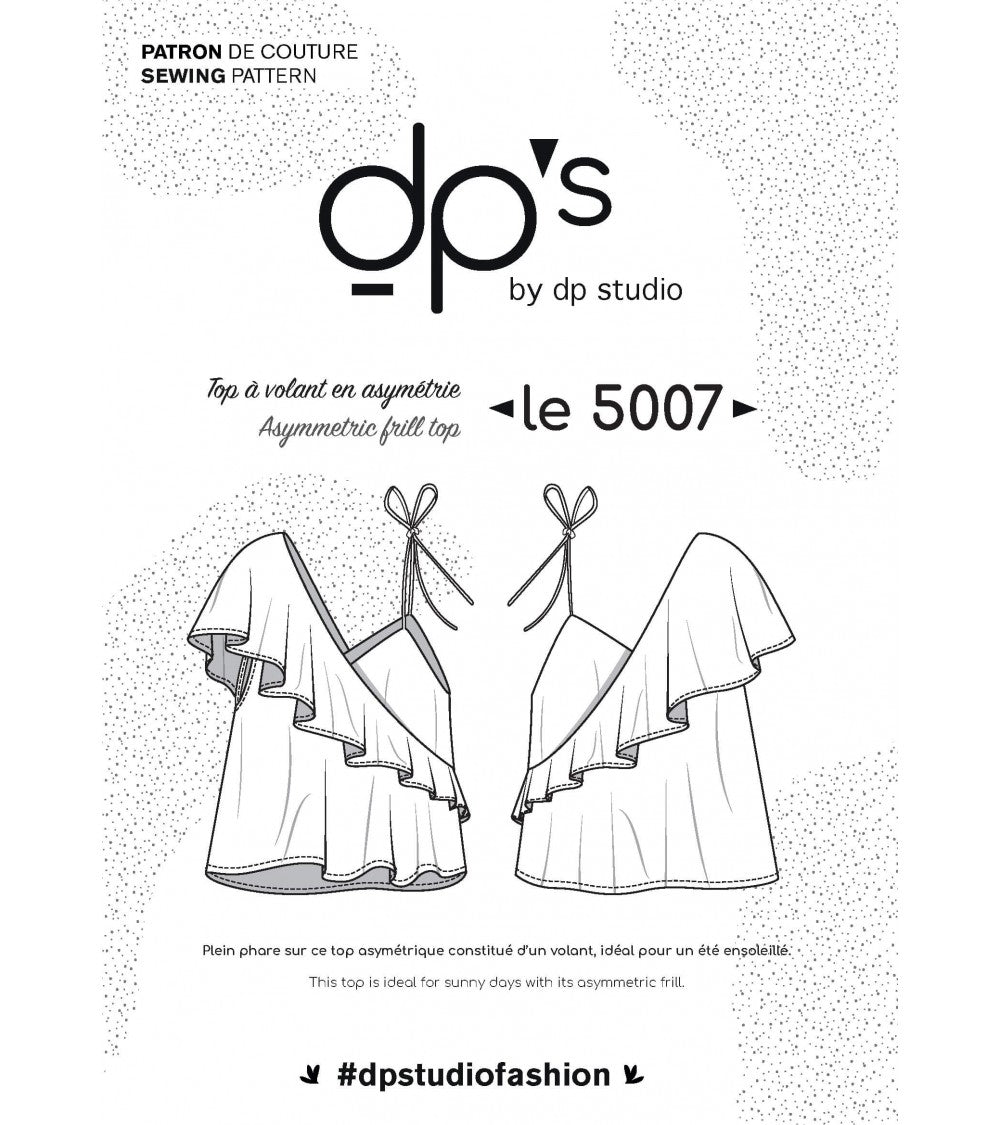 Top/robe à volant en asymétrie