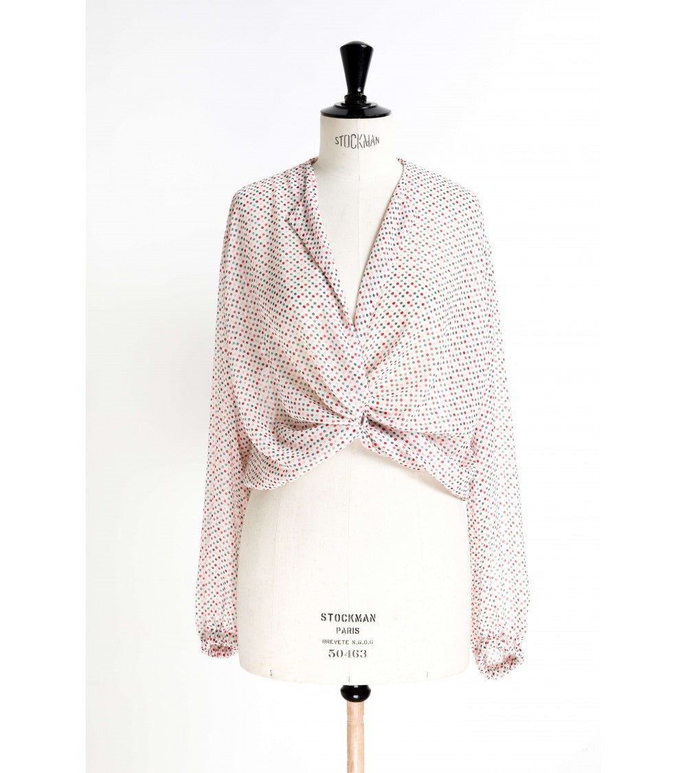Blouse nouée avec ou sans manche