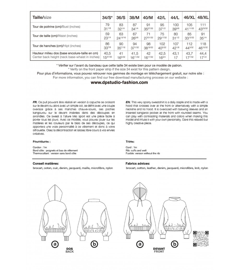 Le 001a et b - Sweat à capuche
