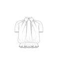 Le 600 Blouse à plis creux et élastique à la taille