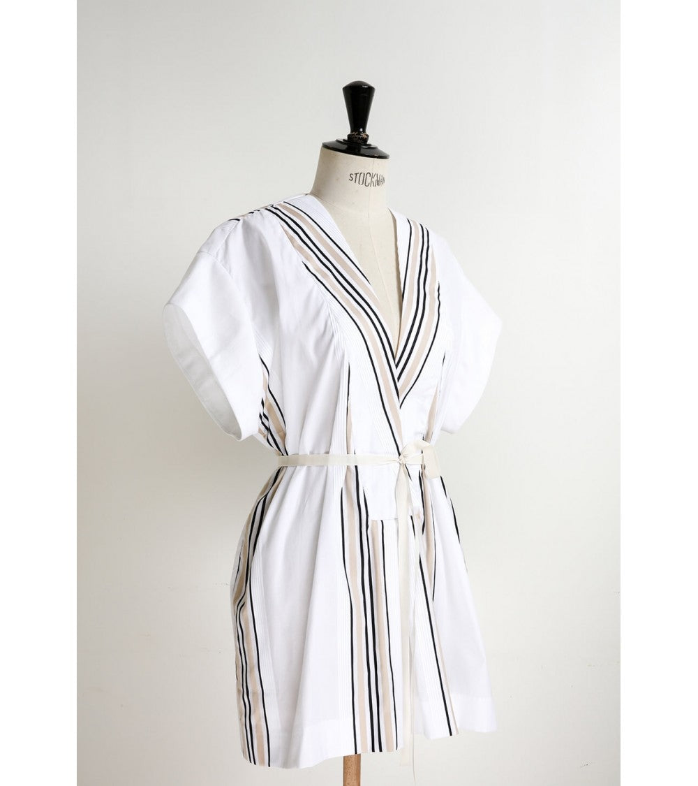 Tunique/robe manches basses et profond décolleté