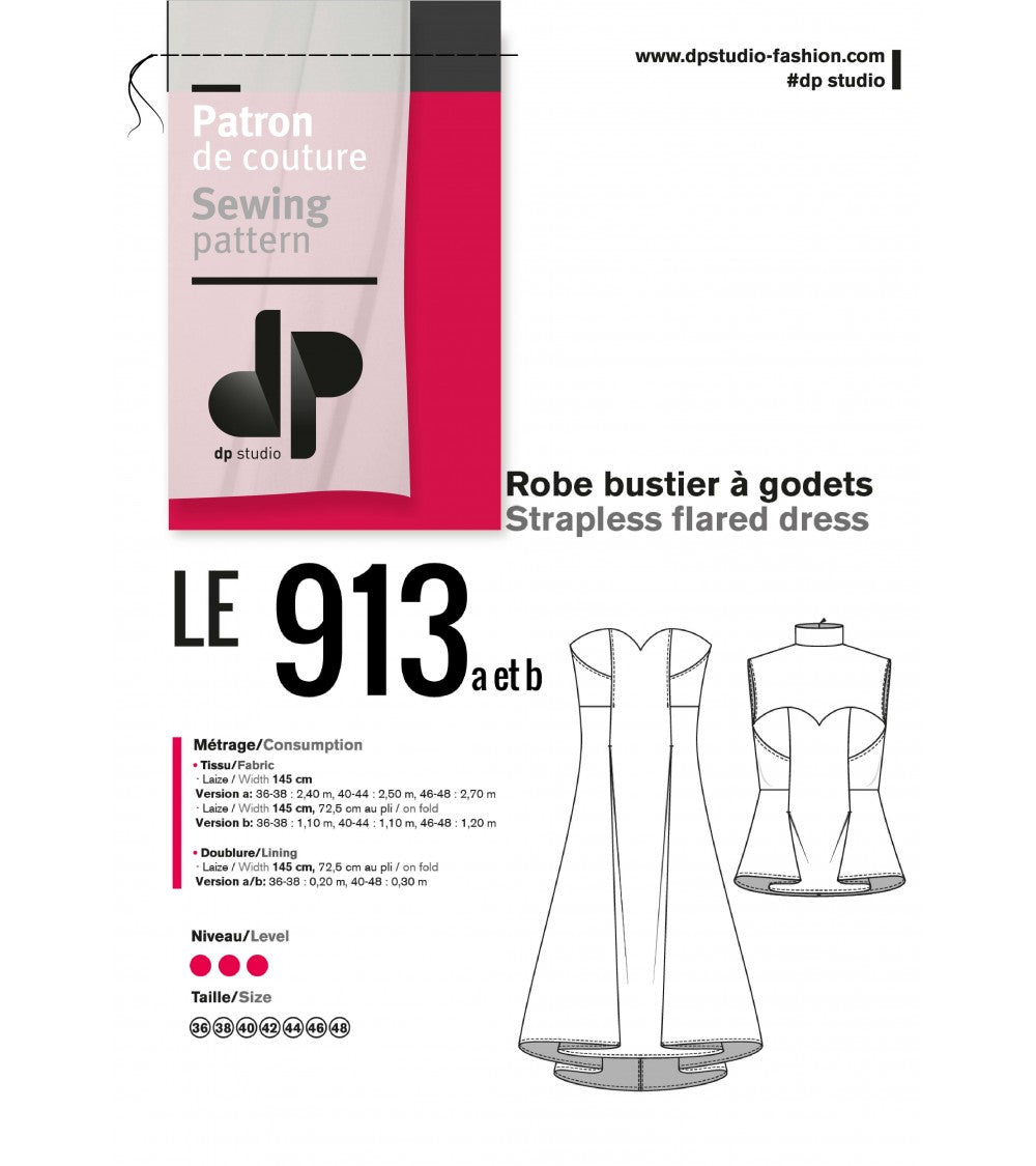 Robe bustier à godets