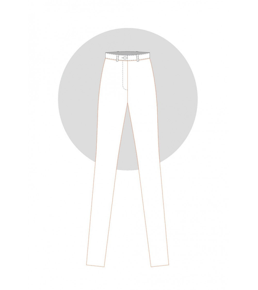 Pantalon cigarette de base à la taille (slim)