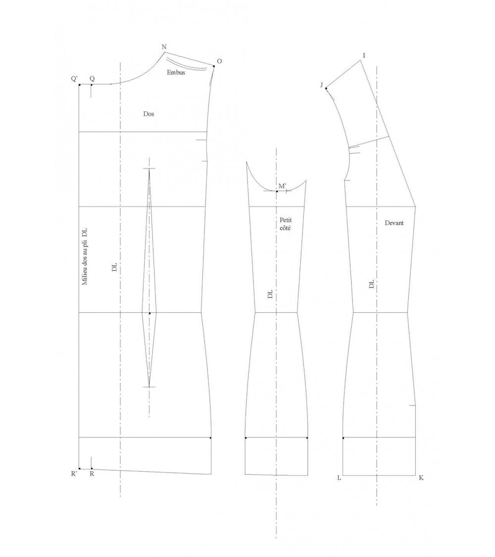 Doublure et parementure pour la veste tailleur de base