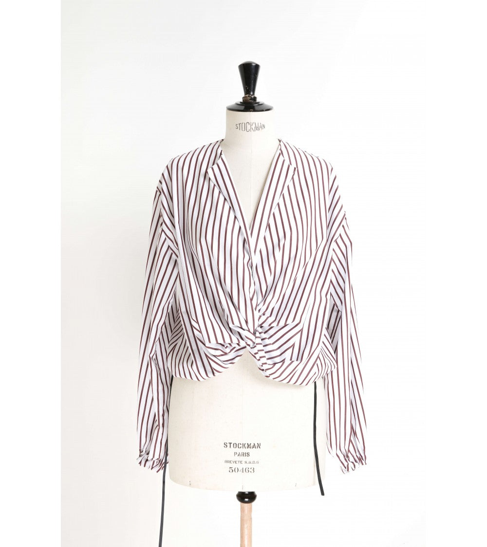 Blouse nouée avec ou sans manche
